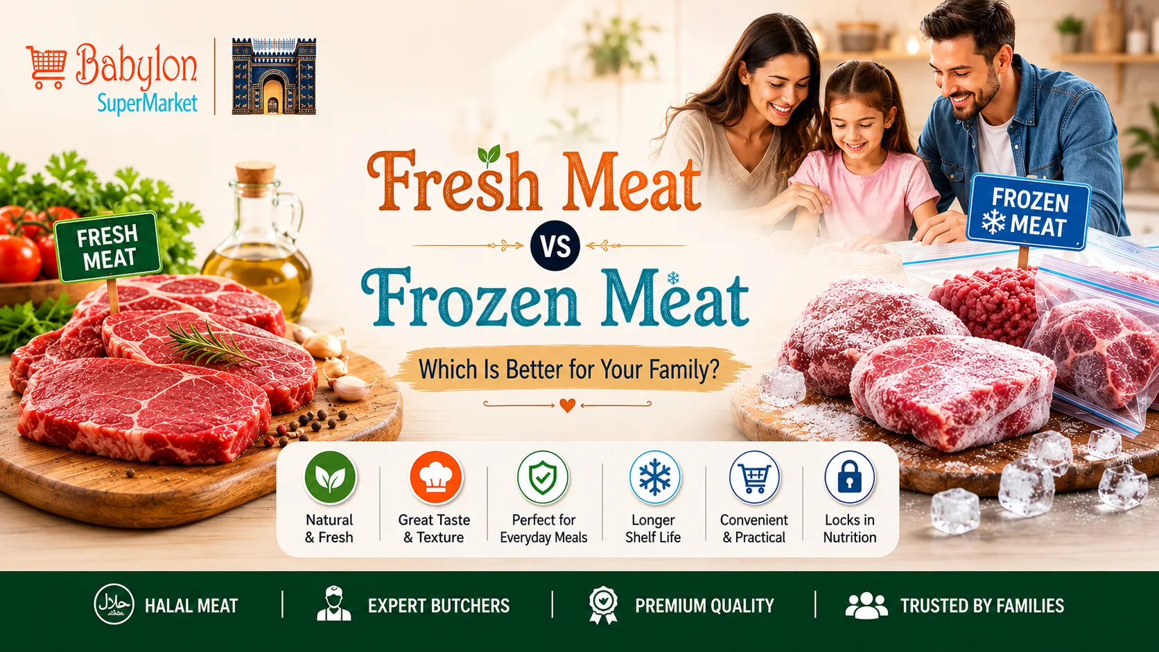 fresh meat vs frozen meat